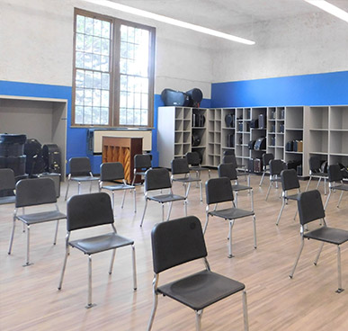 Band Rehearsal Room - Room with chairs and a window