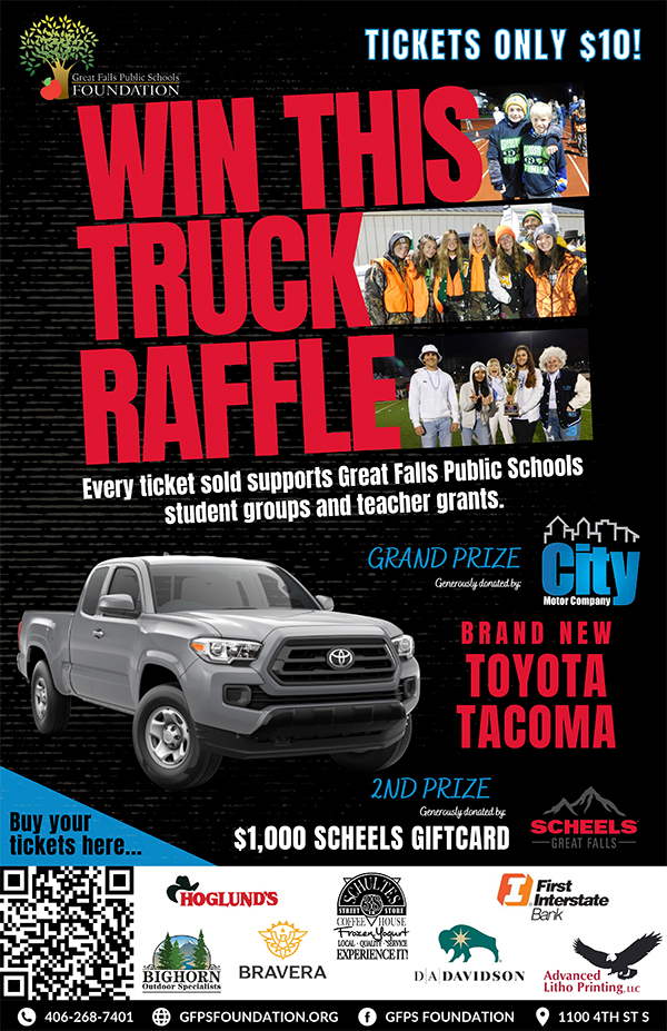 2023 truck raffle poster